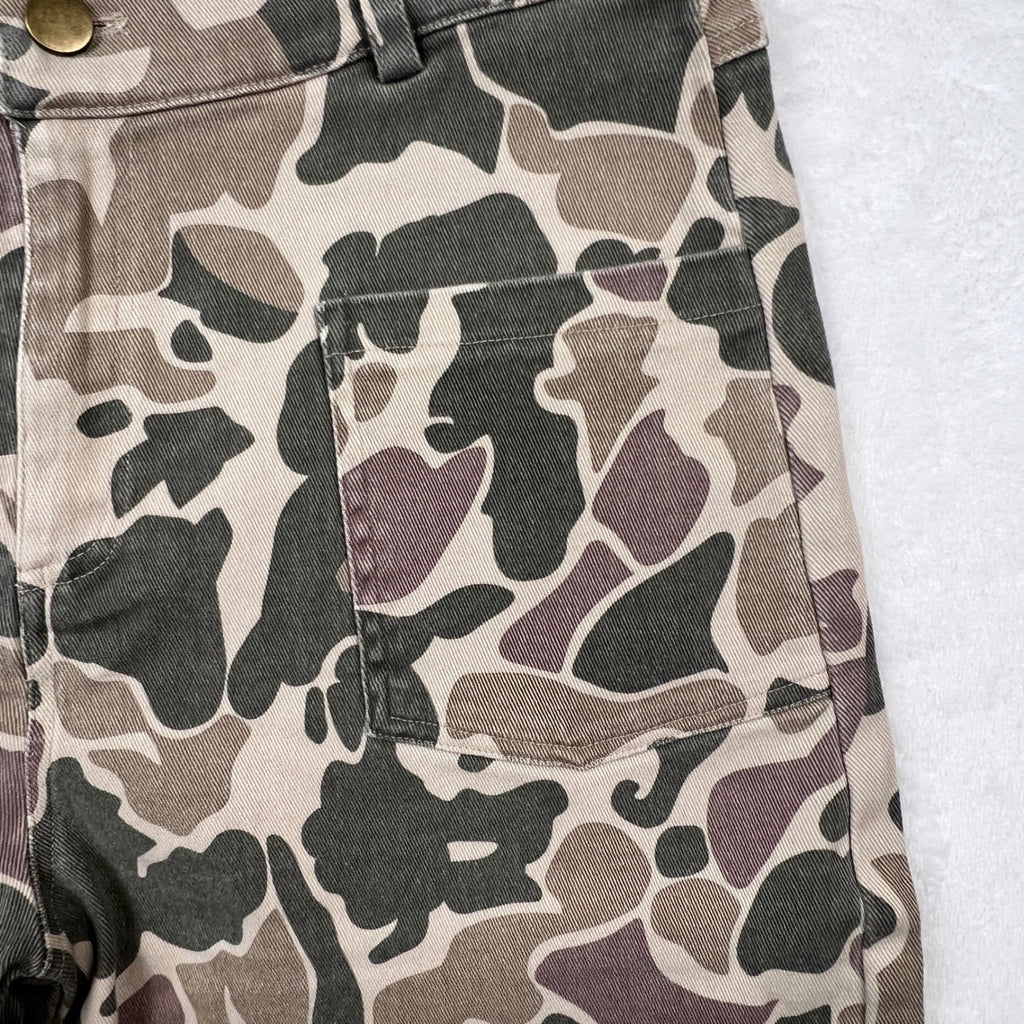 Kori America Duck Camo Barrel Leg Jeans