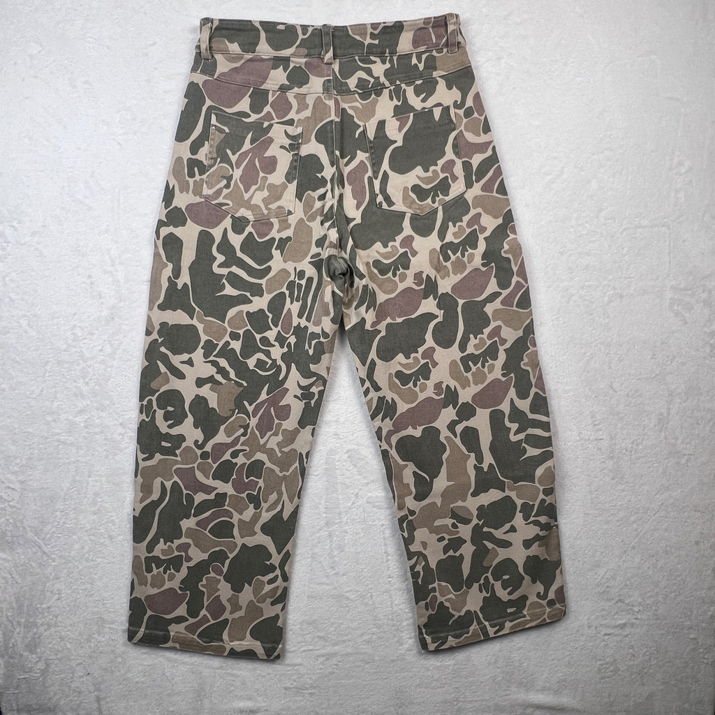 Kori America Duck Camo Barrel Leg Jeans